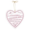 Hampers and Gifts to the UK - Send the Personalised Christening Papercut Heart Decoration